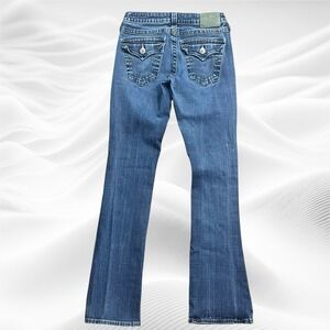 True Religion Jeans Women's 27X33 Becky Bootcut Button Flap Pocket Low  Rise USA